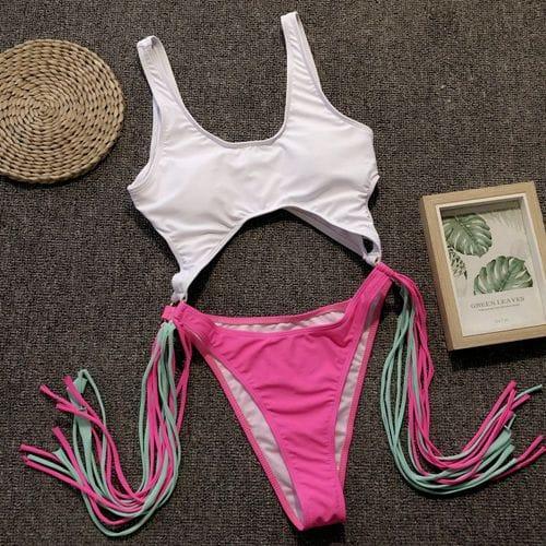 Madeline one piece swimsuit Verso White & Pink S 