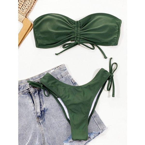 Madilyn bikini swimsuit Verso Army green - 1 S 