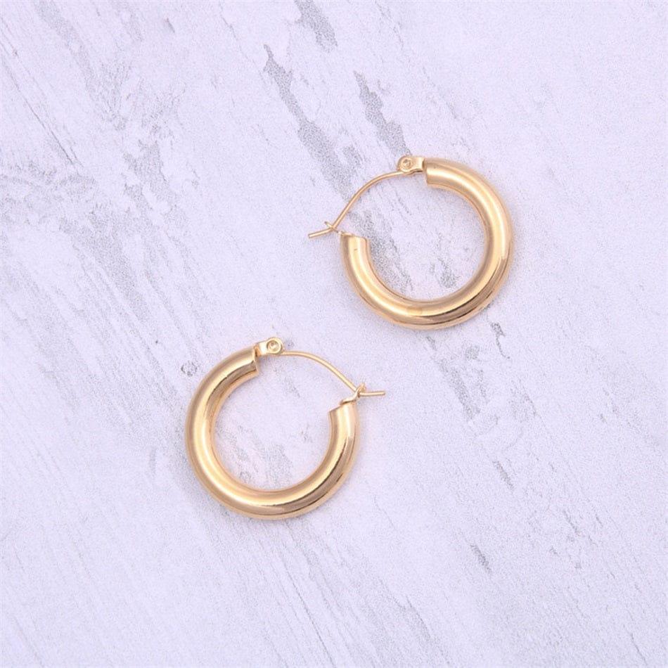 Mina stainless steel hoop earrings - VERSO QUALITY MATERIALS