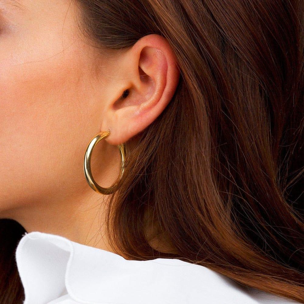 Mina stainless steel hoop earrings - VERSO QUALITY MATERIALS