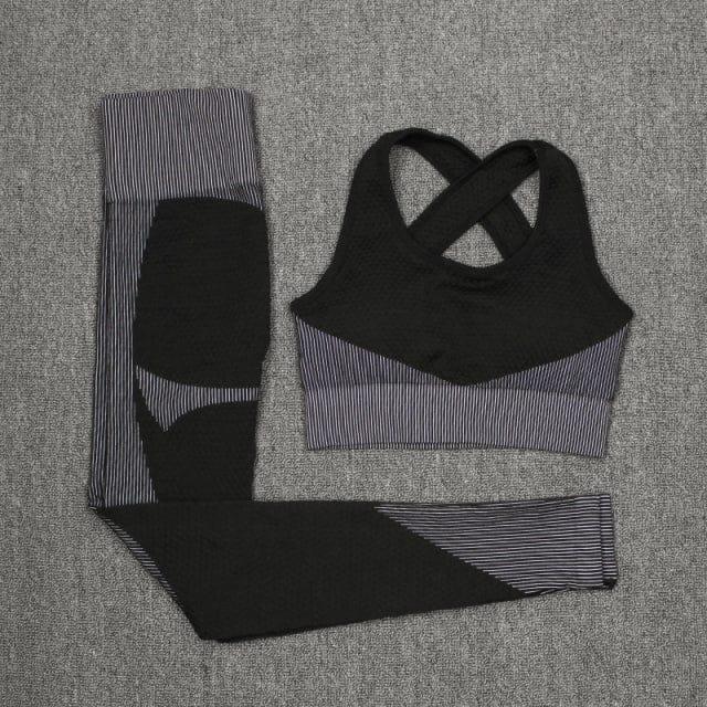 Monika gym & workout set Verso Black 2PCS L 