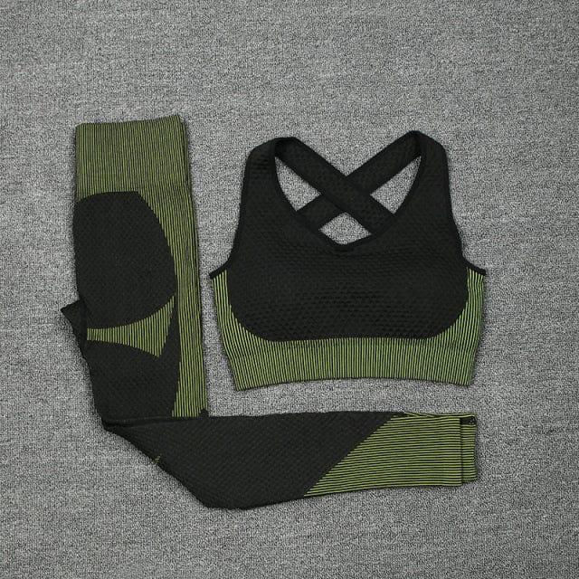 Monika gym & workout set Verso Green 2PCS L 