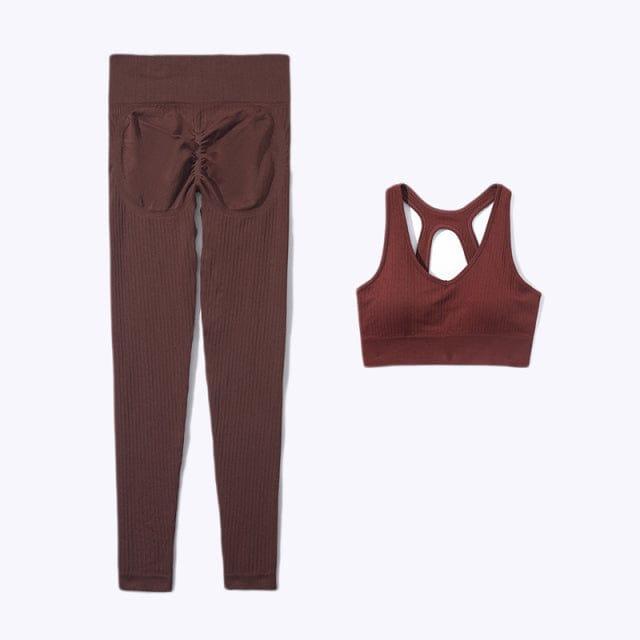 Nataly long leggings & bra set Verso Brown L 