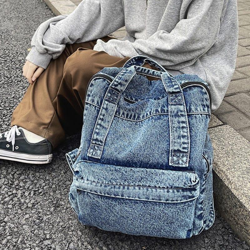 Penelope denim backpack - VERSO QUALITY MATERIALS