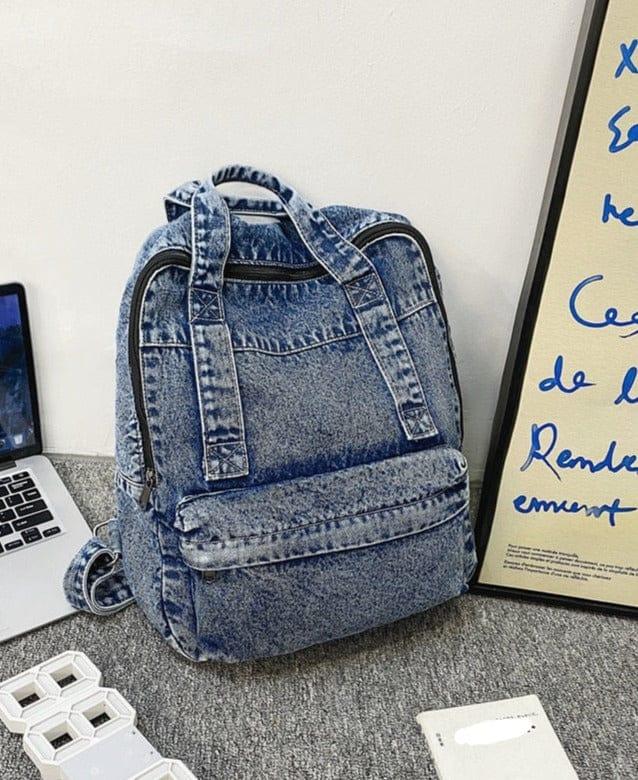 Penelope denim backpack - VERSO QUALITY MATERIALS