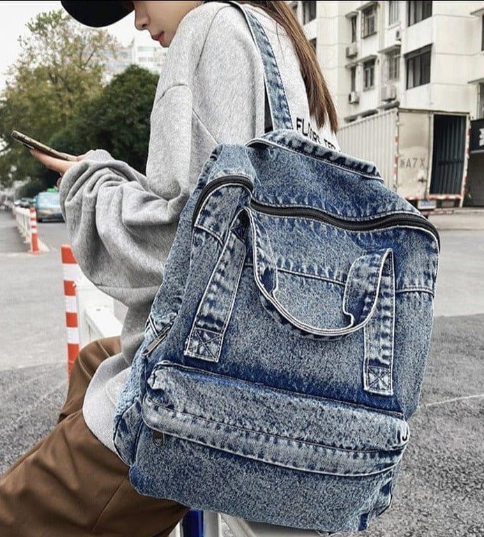 Penelope denim backpack - VERSO QUALITY MATERIALS