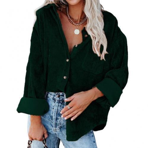 Roberto button up long sleeve shirt (Plus sizes) Verso Deep green M 