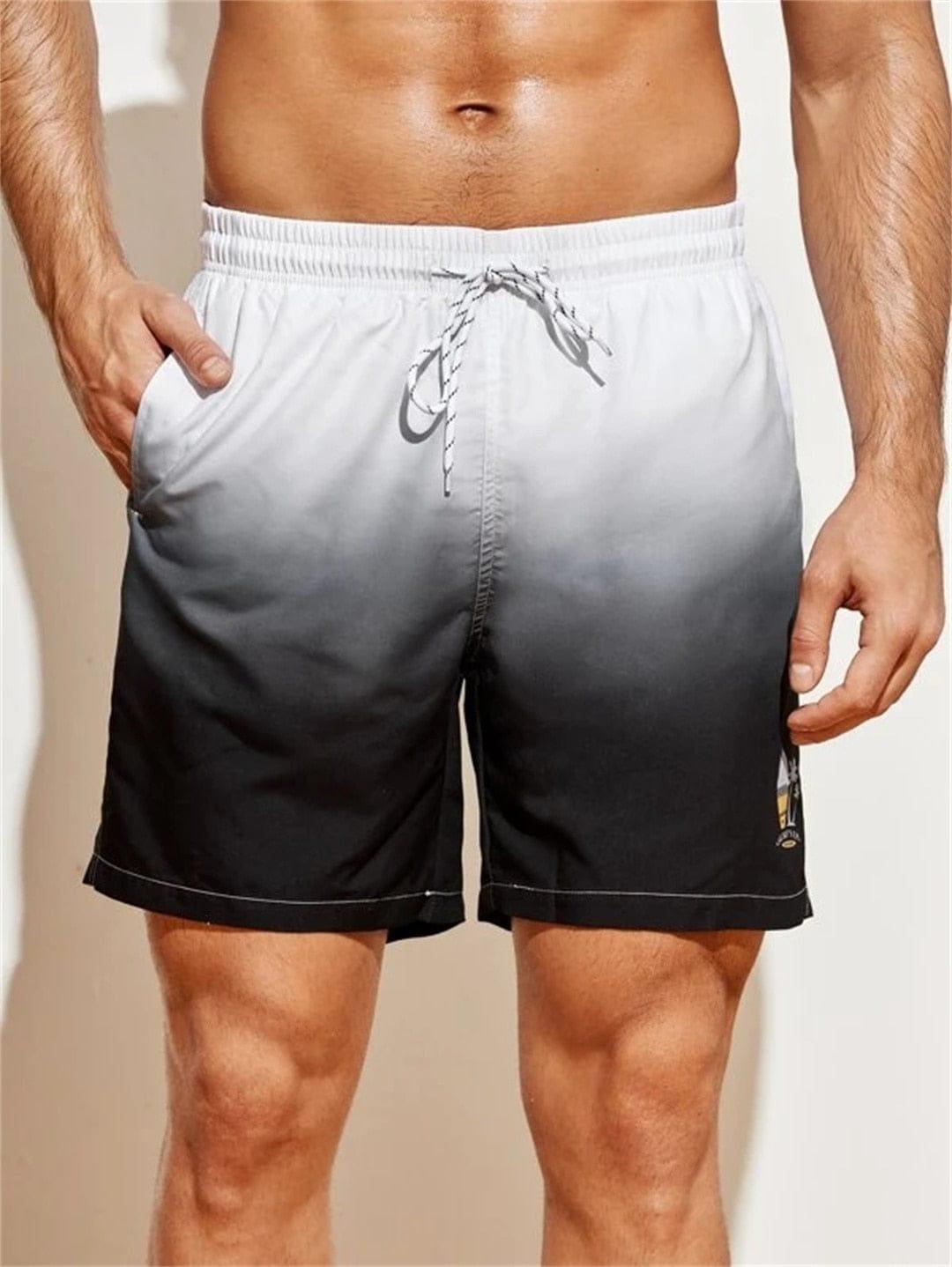 Ryan swim short trunks (Plus sizes) Verso Black & White S 