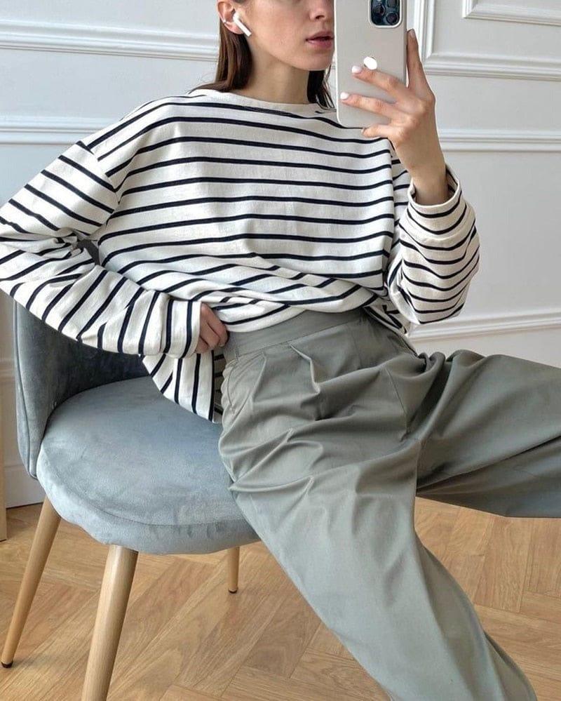 Rylee oversized long sleeve shirt (Plus sizes) - VERSO QUALITY MATERIALS