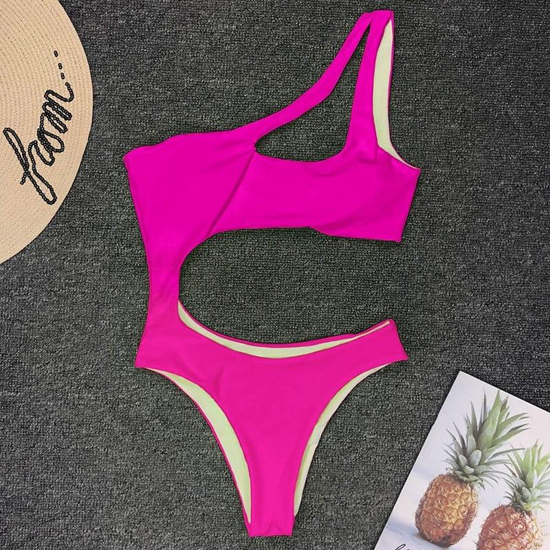 Sage one piece swimsuit Verso Pink S 