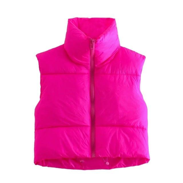 Supper puffy vest Verso Pink L 