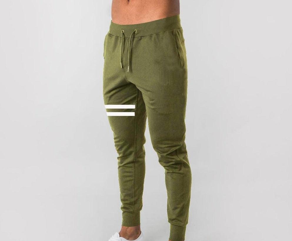 Thomas Sweatpants - short stripes Verso Army green S 