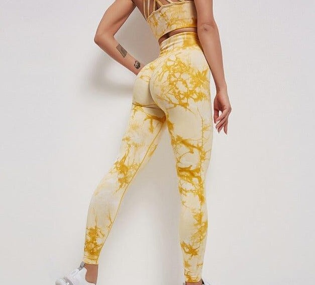 Tie dye set Verso Yellow Leggings S 