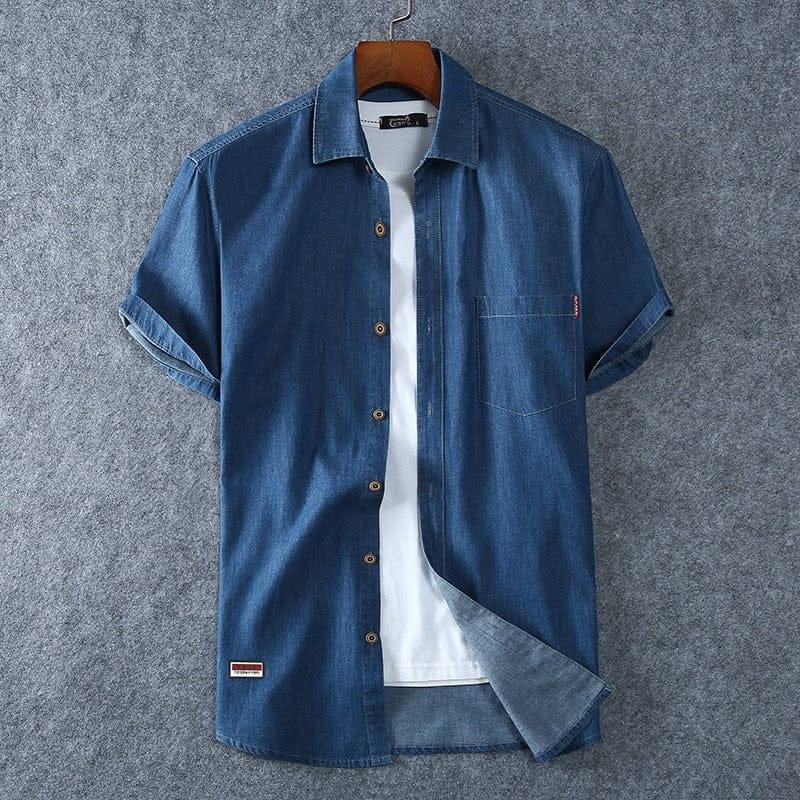 Tommy denim button up shirt (Plus sizes) - VERSO QUALITY MATERIALS