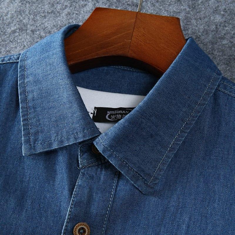 Tommy denim button up shirt (Plus sizes) - VERSO QUALITY MATERIALS