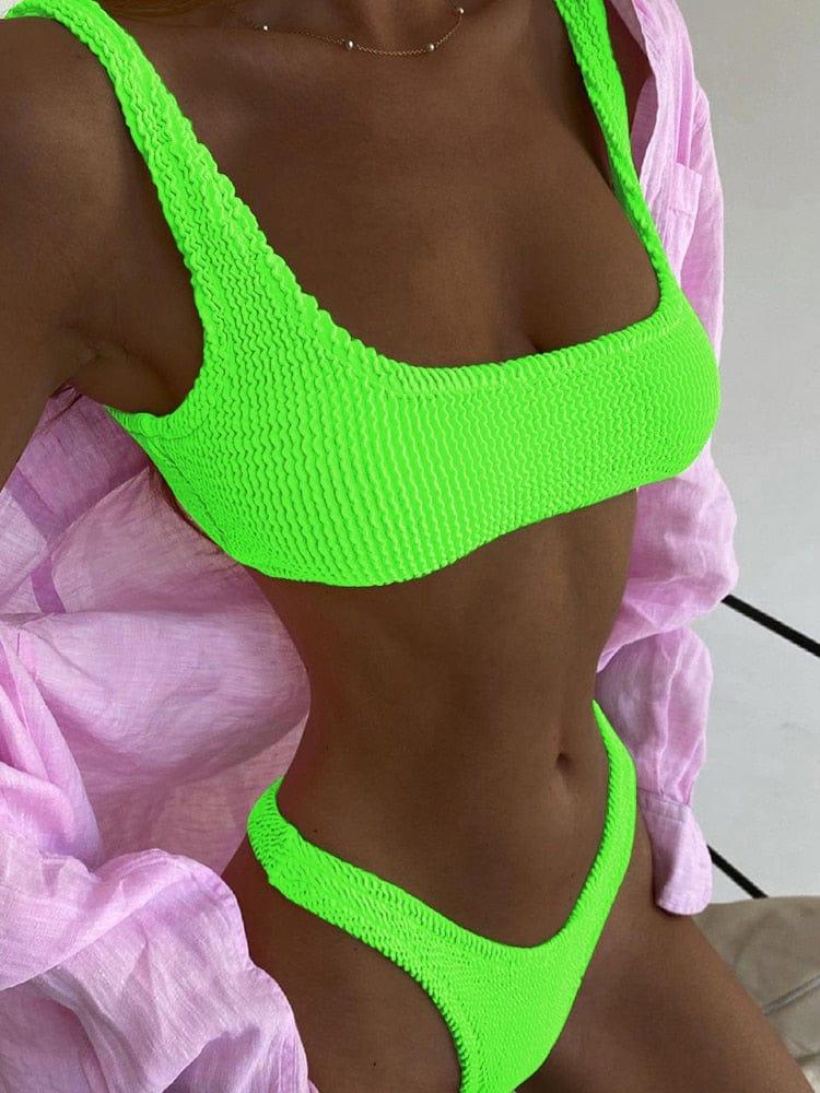 Winter swimsuit bikini Verso Neon green S 